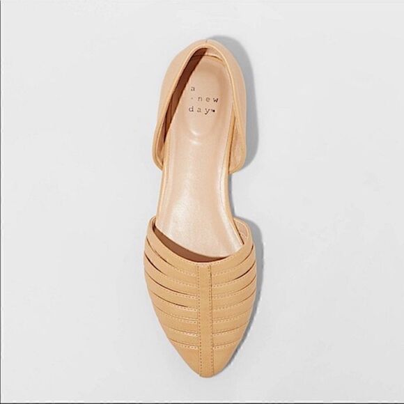 Women’s Two Piece Iris Tan Ballet Closed-Toe Slip-On Flats - A New Day - Picture 3 of 8